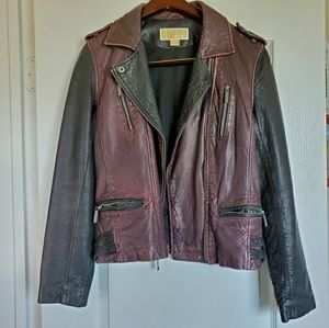 Michael Kors 100% Leather Motorcycle Jacket
